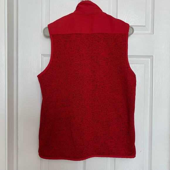 Frank & Oak Red Full Zip Fleece Vest | Outdoor Core Warm Layer Small - Picture 4 of 9